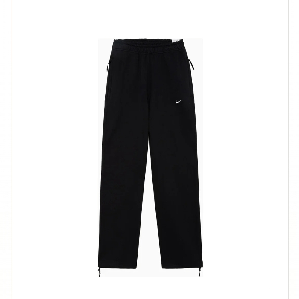 Nike oversized structured black sweatpants Men Medium Drawstring Hem Loose-fit